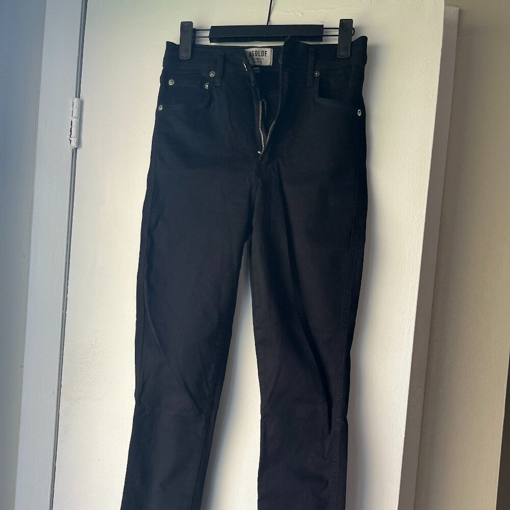 Agolde Roxanne Super High Rise Skinny in Black